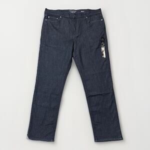 New Banana Republic Travel Jean Slim Fit Jeans Mens Size 38x32 Dark Blue Denim